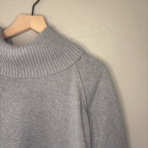 Jeanne Pierre 100% Cotton Gray Funnel Neck Sweater Women’s Large - Picture 6 of 9